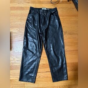 Abercrombie & Fitch Black Vegan Leather Pants